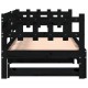 Ištraukiama lova, juoda, 2x(80x200)cm, pušies medienos masyvas