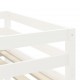 Aukšta vaikiška lova su kopėčiomis, balta, 90x190cm, pušis