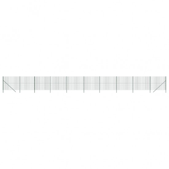 Vielinė tinklinė tvora, žalia, 1,4x25m, galvanizuotas plienas