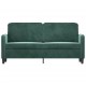 Dvivietė sofa, tamsiai žalios spalvos, 140cm, aksomas