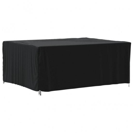 Sodo baldų uždangalas, juodas, 200x165x80cm, 420D oksfordas