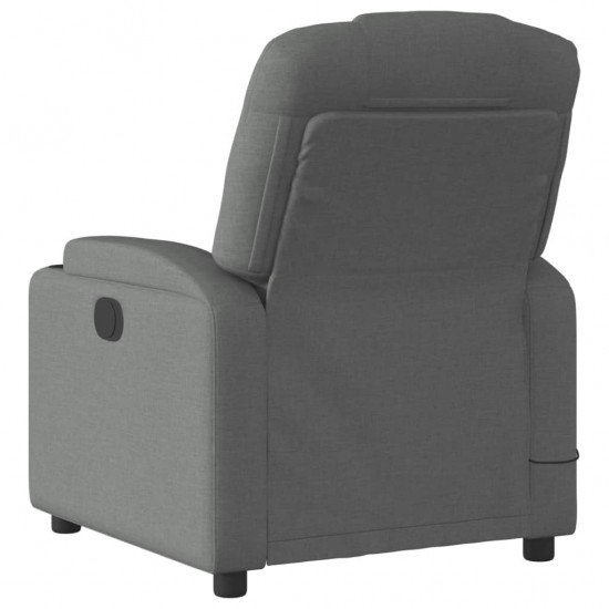 Elektrinis masažinis krėslas, tamsiai pilkas, audinys