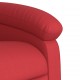Atsistojantis atlošiamas krėslas, raudonas, dirbtinė oda