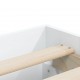 Lovos rėmas su stalčiais, baltas, 200x200cm, apdirbta mediena