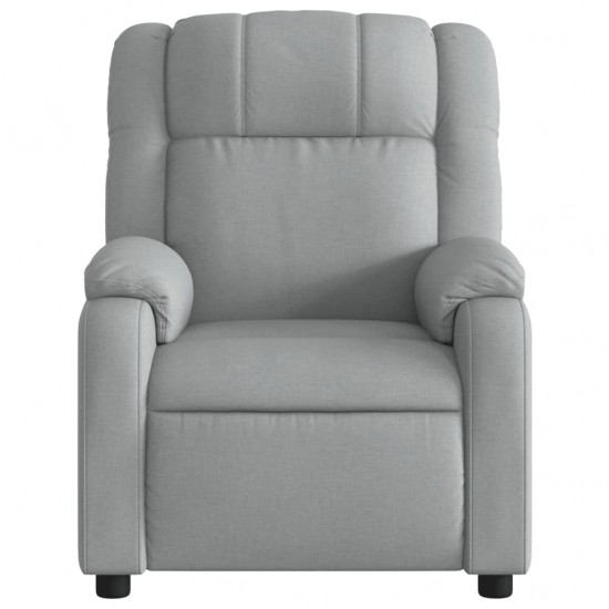 Elektrinis masažinis krėslas, šviesiai pilkas, audinys