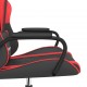 Masažinė žaidimų kėdė, juodos ir raudonos spalvos, dirbtinė oda
