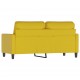 Dvivietė sofa, geltonos spalvos, 140cm, aksomas