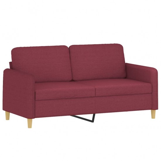 Dvivietė sofa, raudonojo vyno spalvos, 140cm, audinys