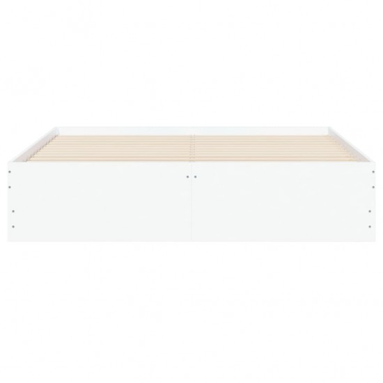 Lovos rėmas su stalčiais, baltas, 150x200cm, apdirbta mediena