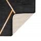 Kilimas, juodas ir auksinis, 80x150 cm, neslystantis, plaunamas