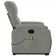 Atsistojantis masažinis krėslas, pilkas, mikropluošto audinys