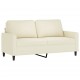 Dvivietė sofa, kreminės spalvos, 140cm, aksomas