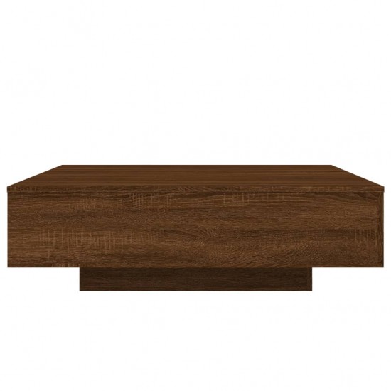 Kavos staliukas, rudas ąžuolo, 100x100x31cm, apdirbta mediena