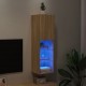 TV spintelė su LED lemputėmis, ąžuolo spalvos, 30,5x30x102cm