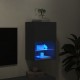 TV spintelė su LED lemputėmis, juodos spalvos, 40,5x30x60cm