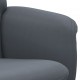 Atlošiama kėdė su pakoja, tamsiai pilkos spalvos, aksomas