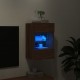 Sieninė TV spintelė su LED lemputėmis, ruda, 40x30x60,5cm