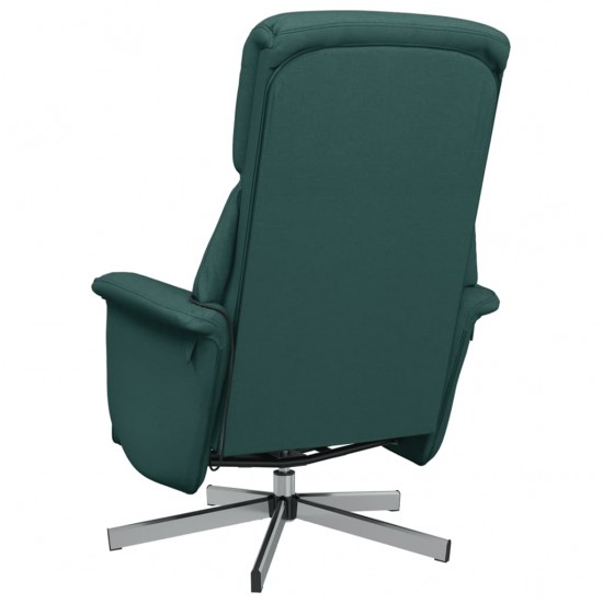 Atlošiama masažinė kėdė su pakoja, tamsiai žalia, audinys