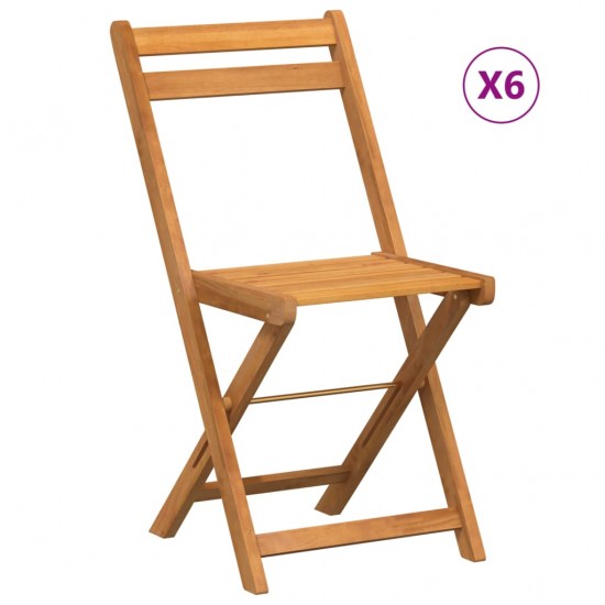Sulankstomos bistro kėdės, 6vnt., akacijos medienos masyvas