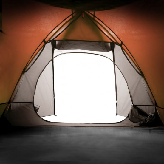 Dvivietė stovyklavimo palapinė, pilka/oranžinė, 224x248x118cm