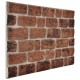 Sienos plokštės, 11vnt., EPS, tamsiai rudų plytų dizaino, 3D