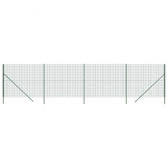 Vielinė tinklinė tvora, žalia, 2,2x10m, galvanizuotas plienas