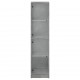 Komoda su stiklinėmis durelėmis, betono pilka, 35x37x142cm