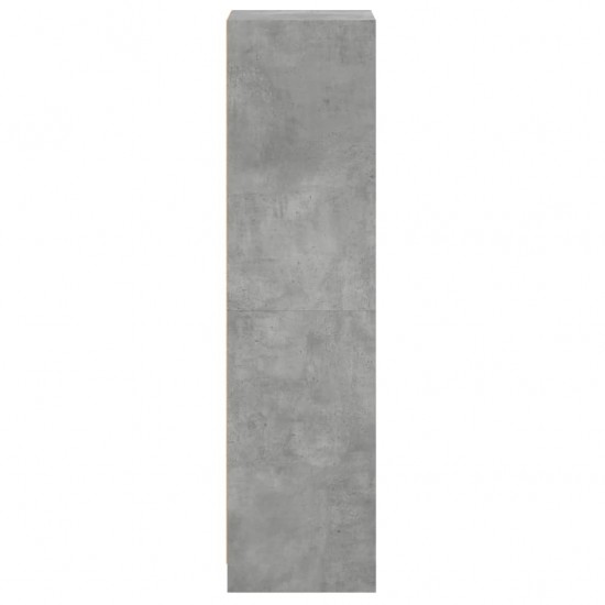Komoda su stiklinėmis durelėmis, betono pilka, 35x37x142cm