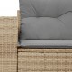 Dvivietė sodo sofa su pagalvėlėmis, smėlio spalvos, poliratanas