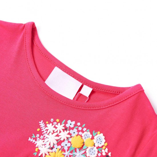 Vaikiški marškinėliai, ryškiai rožinės spalvos, 92 dydžio