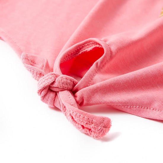 Vaikiški marškinėliai, ryškūs fluorescenciniai rožiniai, 128 dydžio