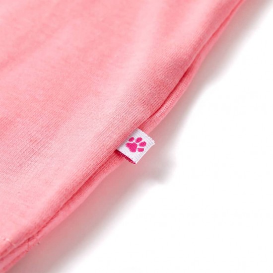 Vaikiški marškinėliai, ryškūs fluorescenciniai rožiniai, 104 dydžio