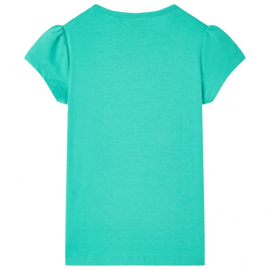 Vaikiški marškinėliai, mėtinės spalvos, 140 dydžio