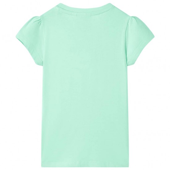 Vaikiški marškinėliai, ryškiai žalios spalvos, 116 dydžio