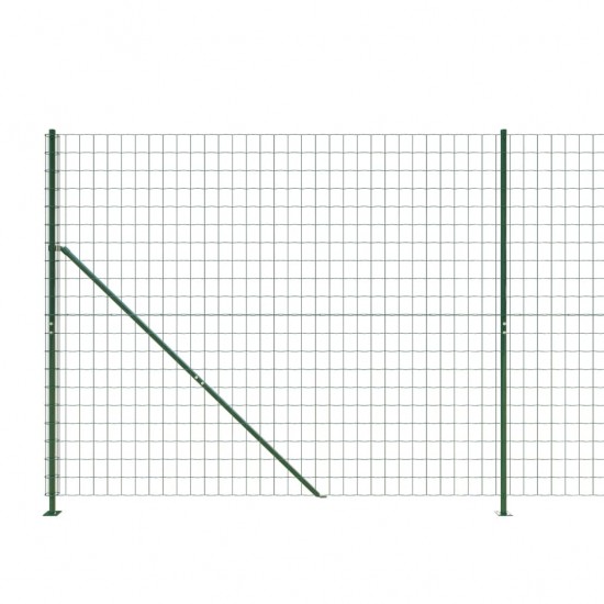 Vielinė tinklinė tvora su flanšais, žalios spalvos, 2,2x25m