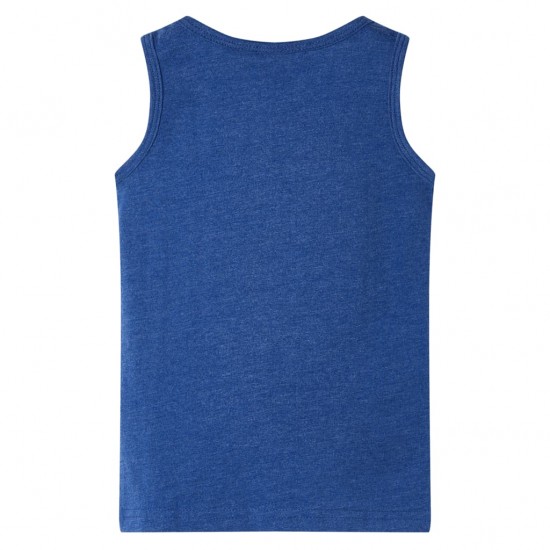 Vaikiški marškinėliai be rankovių, mėlynos spalvos mišinys, 128 dydžio