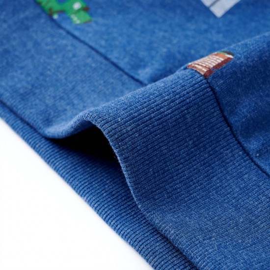 Vaikiškas sportinis megztinis, mėlynos spalvos mišinys, 140 dydžio