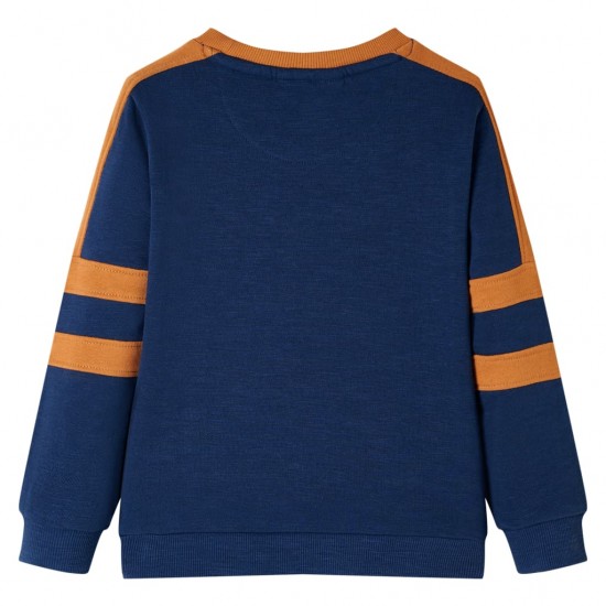 Vaikiškas sportinis megztinis, mėlynos indigo spalvos, 128 dydžio