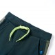 Vaikiškos sportinės kelnės su sutraukiama juostele, žalios, 140 dydžio