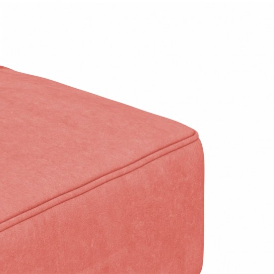 Dvivietė sofa-lova su dvejomis pagalvėmis, rožinė, aksomas