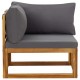 Modulinės kampinės sofos dalys su pagalvėlėmis, 2vnt., akacija