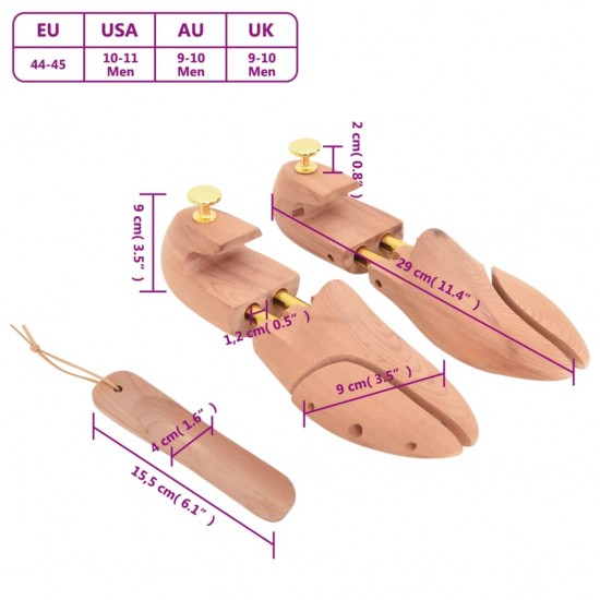 Batų pratempiklis su šaukštu, kedro medienos masyvas, EU 44–45