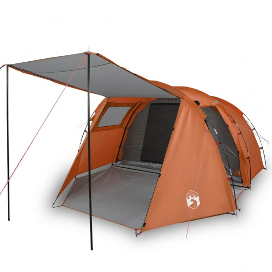 Keturvietė stovyklavimo palapinė, pilka/oranžinė, 420x260x153cm