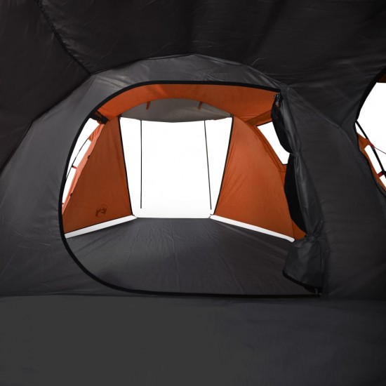 Keturvietė stovyklavimo palapinė, pilka/oranžinė, 420x260x153cm