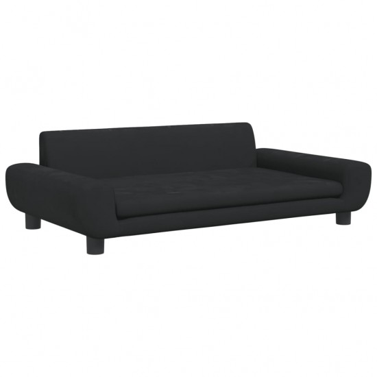 Vaikiška sofa, juodos spalvos, 100x54x33cm, aksomas