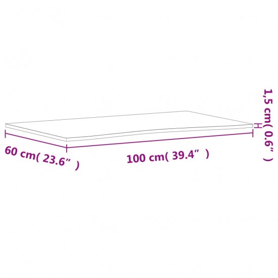 Rašomojo stalo stalviršis, 100x(55–60)x1,5cm, bukmedžio masyvas