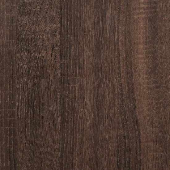 Virtuvės lentyna, ruda ąžuolo, 90x40x132cm, mediena ir metalas