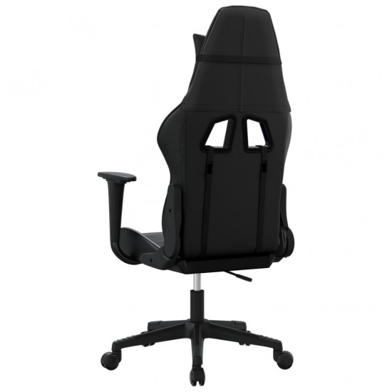 Žaidimų kėdė, juodos spalvos, dirbtinė oda