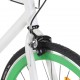Fiksuotos pavaros dviratis, baltas ir žalias, 700c, 59cm