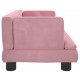 Vaikiška sofa, rožinės spalvos, 60x40x30cm, aksomas